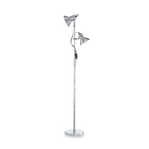 Lampadaire POLLY à 2 spots orientables finition Chrome 