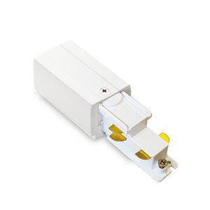 Connecteur d'alimentation bout de rail montage "L"  Dali / 1-10V finition Blanc mat 