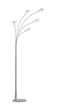 Lampadaire LED chromé 5 branches RENNES de TrioLighting