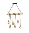 Lustre bambou et douilles suspendues WILMA de TrioLighting