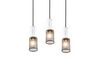 Suspension blanche et noire spot grillagé TOSH Métal Blanc et noir 3*10W max