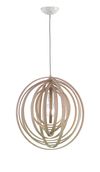 Lustre BOOLAN en cercles concentriques bois clair de TrioLighting