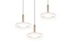 Suspension CELESTE – Élégance en verre et métal avec variateur LED