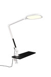 Lampe de Bureau Led 2-en-1 Blanche - SERVO Pince et Socle Inclus