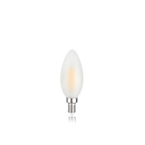 Ampoule flamme dépolie LED 4W E14 3000°K lumière chaude