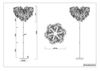 Lampadaire feuilles noires et or LEAVY de Triolighting