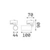 Spot BYTE Led 8W IRC90 pour rail triphasé finition Noir mat 