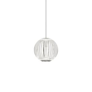 Suspension DIAMOND 1 lumière | Métal chromé & acrylique effet cristal