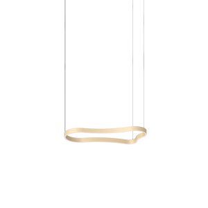 Ideal Lux Waves-1 SP noir - Suspension LED forme ondulée 94 cm doré satiné