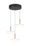 Suspension CELESTE – Élégance en verre et métal avec variateur LED