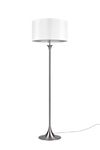 Lampadaire SABIA nickel mat et abat-jour blanc de TrioLighting