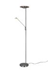 Lampadaire doré mat BRANTFORD 30W avec liseuse de TrioLighting