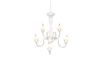 Lustre chandelier blanc 5 branches ELSA de TrioLighting