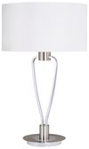 Lampe PARIS II nickel mat et abat-jour de TrioLighting