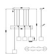 Lustre bois et abat-jour suspendus ODIN de TrioLighting