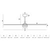 Ventilateur de Plafond PUNT Blanc - Contrôle Tuya Smart