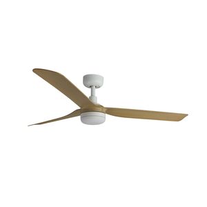 Ventilateur de Plafond PUNT Blanc/erable avec Éclairage LED – Silence, Économie et Confort Toute l’Année