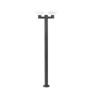 Lampadaire BLUBS avec 2 diffuseurs plats blancs finition Anthracite et opale blanc