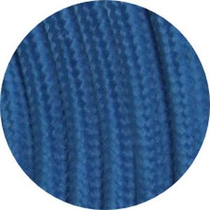 Câble rond double isolation tressé bleu canard 2x0.75mm²