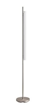 Lampadaire tube OSLO finition Nickel mat/transparent