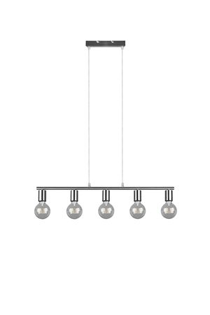 Lustre 5 douilles nickel mat VANNES de Triolighting