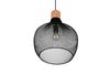 Suspension grille noire et bois VALERIA de Triolighting