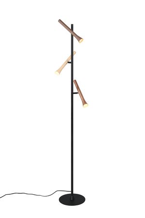 Lampadaire LED Trio Fiato 452010317 – 3 sources dimmables noir/beige
