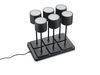 Pack 6 lampes à poser tactiles rechargeables noir mat 1.5W FERNANDEZ