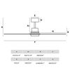 Ventilateur de plafond LANTAU XL nickel-pin Led et télécommande
