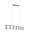 Lustre 7 douilles nickel mat VANNES de Triolighting