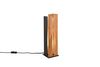 Lampe KARUNI – Bois naturel ajouré, métal noir mat