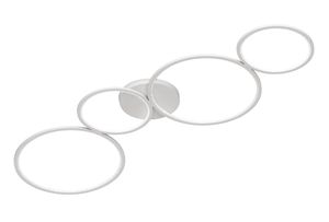 Plafonnier 4 cercles blanc mat LED RONDO de TrioLighting