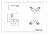 Connecteur en L Duoline de Triolighting (conducteur terre interne) finition Titane 