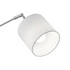 Lampadaire 5 Lumières Trio TOMMY Nickel Mat & Tissu Blanc - R46330501
