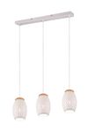 Lustre BIDAR 3 suspensions ajourées blanc mat de TrioLighting