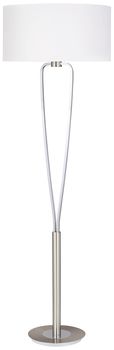 Lampadaire PARIS II nickel mat et abat-jour de TrioLighting