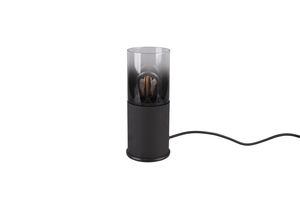 Lampe cylindrique verre fumé et métal ROBIN de TrioLighting