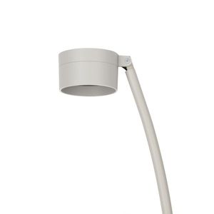 Lampadaire extérieur cintré télescopique HASTA gris clair à piquer