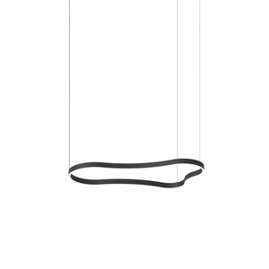 Ideal Lux Waves-2 SP blanc - Suspension LED forme ondulée 125 cm noir mat