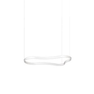 Ideal Lux Waves-2 SP blanc - Suspension LED forme ondulée 125 cm blanc mat