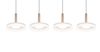 Suspension CELESTE – Élégance verre et métal noir avec LED réglable