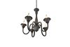 Lustre chandelier anthracite 5 branches ELSA de TrioLighting