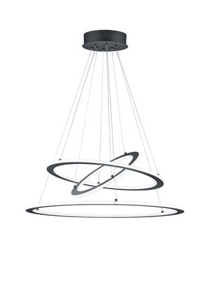 Lustre DURBAN 3 cercles anthracite de TrioLighting