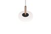 Suspension CELESTE – Élégance verre et métal noir avec LED réglable