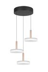 Suspension CELESTE – Élégance en verre et métal avec variateur LED