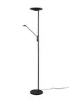 Lampadaire noir mat BRANTFORD 30W avec liseuse de TrioLighting