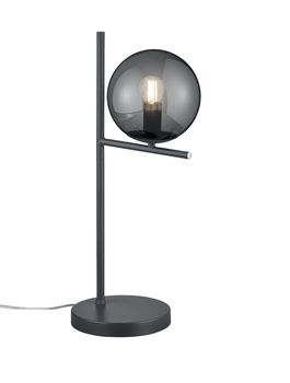 Lampe à poser anthracite et boule fumée série PURE de TrioLighting