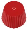 Lampadaire nomade rechargeable SUAREZ abat-jour plissé rouge