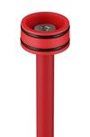 Lampadaire nomade rechargeable SUAREZ abat-jour plissé rouge