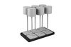 Pack 6 lampes à poser tactiles rechargeables gris 1.5W FERNANDEZ